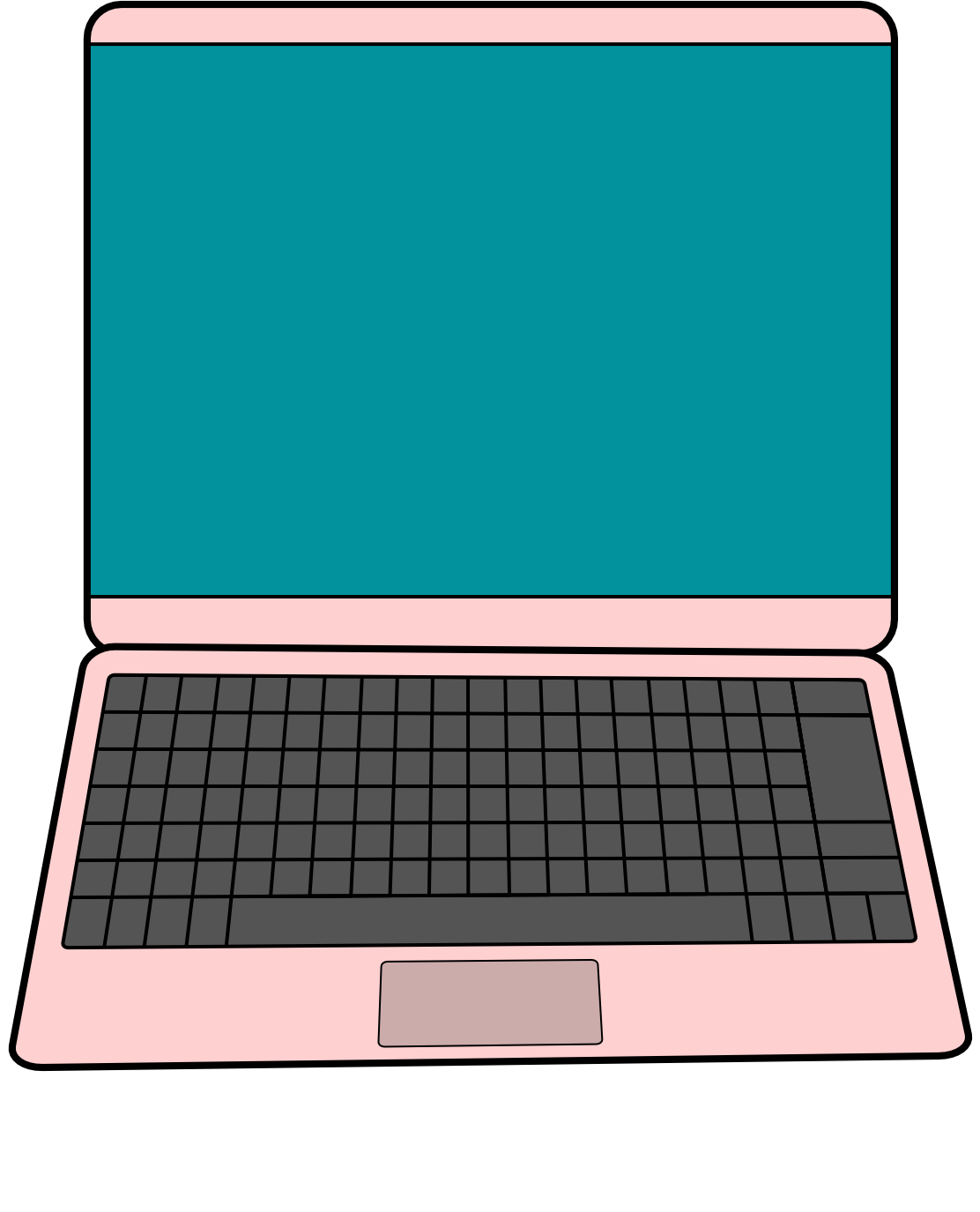 ノートパソコン（ピンク）